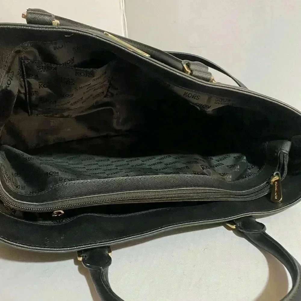 Michael kors Black nylon & saffiano leather satchel bag